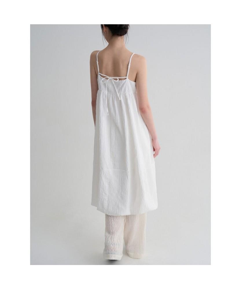 8SECONDS Jacquard Long Dress White