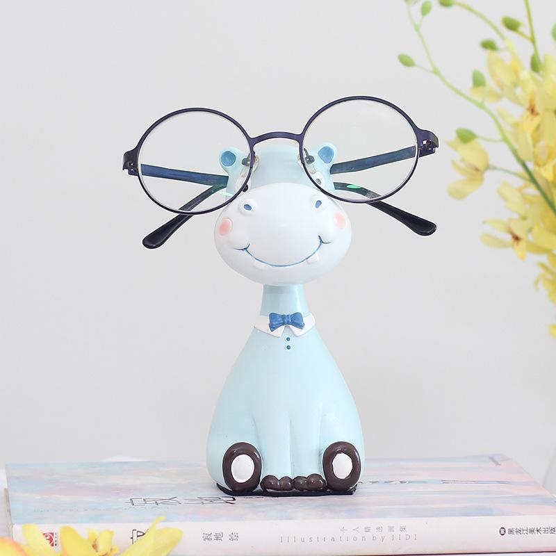 Decorative Glasses Stand, Cute Animal Eyeglass Sunglasses Holder Spectacle Display, Resin Figurine Ornament Desktop Decoration