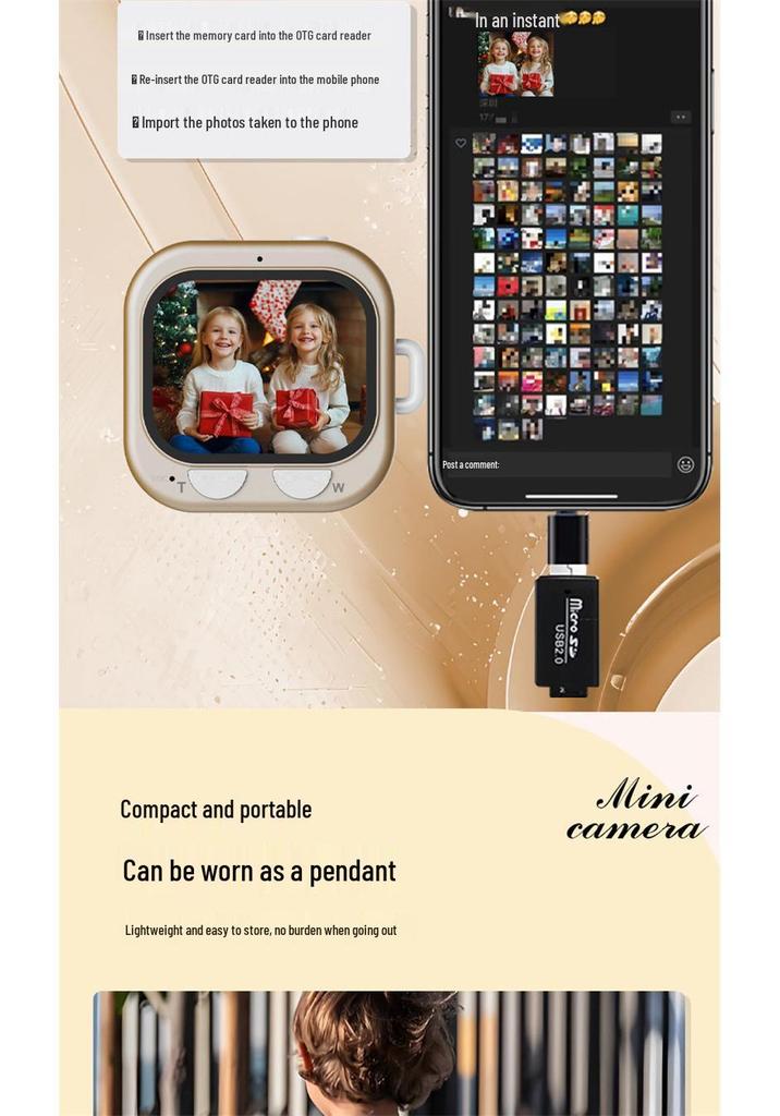Q16 Mini Digital Camera: 16X Zoom, Video Recording, Fill Light, Portable
