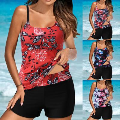 Femmes grande taille Tankini ensemble maillot de bain vêtements ensemble imprimé Bikini ensembles maillot de bain sangle Tankinis Mujer maillot de bain costume été plage