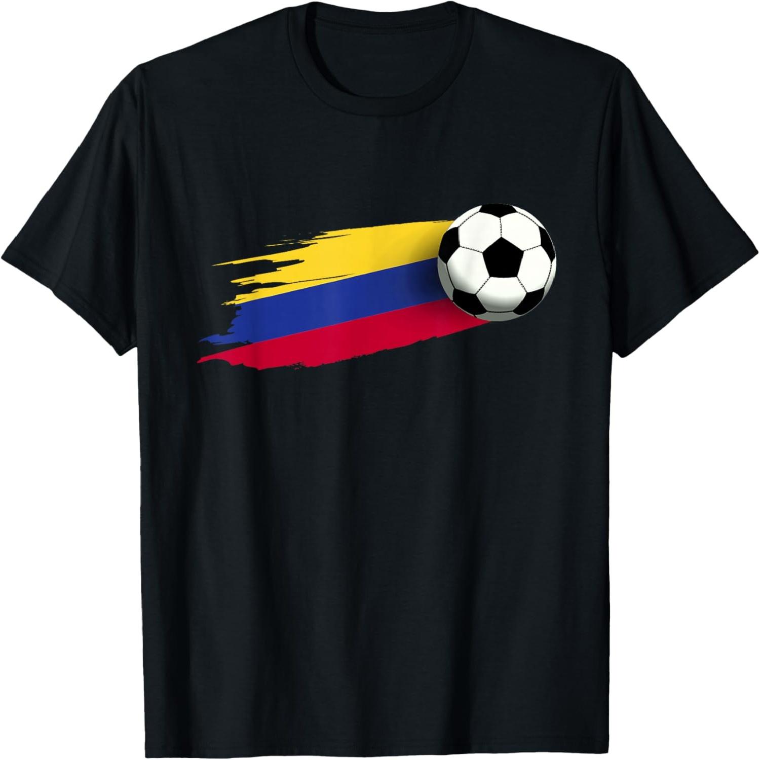 Футболка с флагом Колумбии Колумбийская футбольная команда Колумбийская футболка(1) S разноцветный
