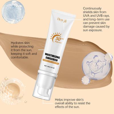 All In One Spf50 Sunscreen Brightening Foundation Cream Cover Anti UV Face Moisturizer