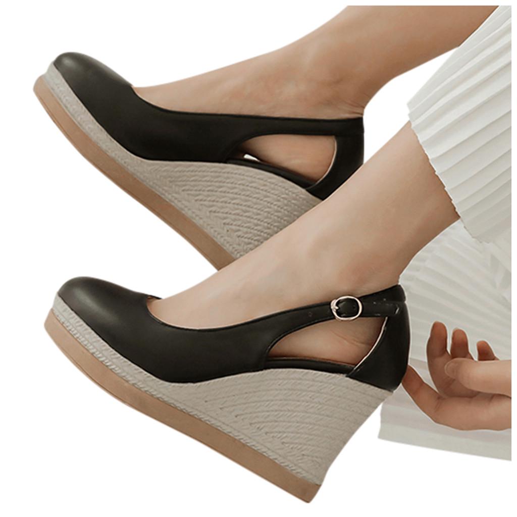 Mujer Flats Bombas Cuña Hebilla Puntiaguda Punta Punta Dedo delDo del Día  Antideslizante Casual Sandalias de Un Solo Zapato Sandalias comprar a buen  precio — entrega gratuita, reseñas reales con fotos — Joom
