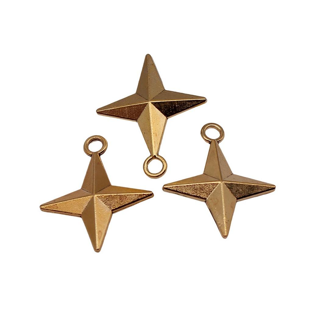 Five-Pointed Star Charms Multi Color Alloy Plain Pendants For Celestial Themed Jewelry