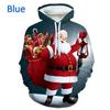 Christmas Hooded Ladies Sweatshirt 3D Cartoon Pattern Printing Casual Pullover Hoodie Kangaroo Pocket Long-sleeved Top