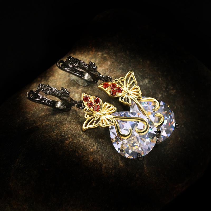 

Серьги в форме банта из двухцветного циркония Creative One Hair