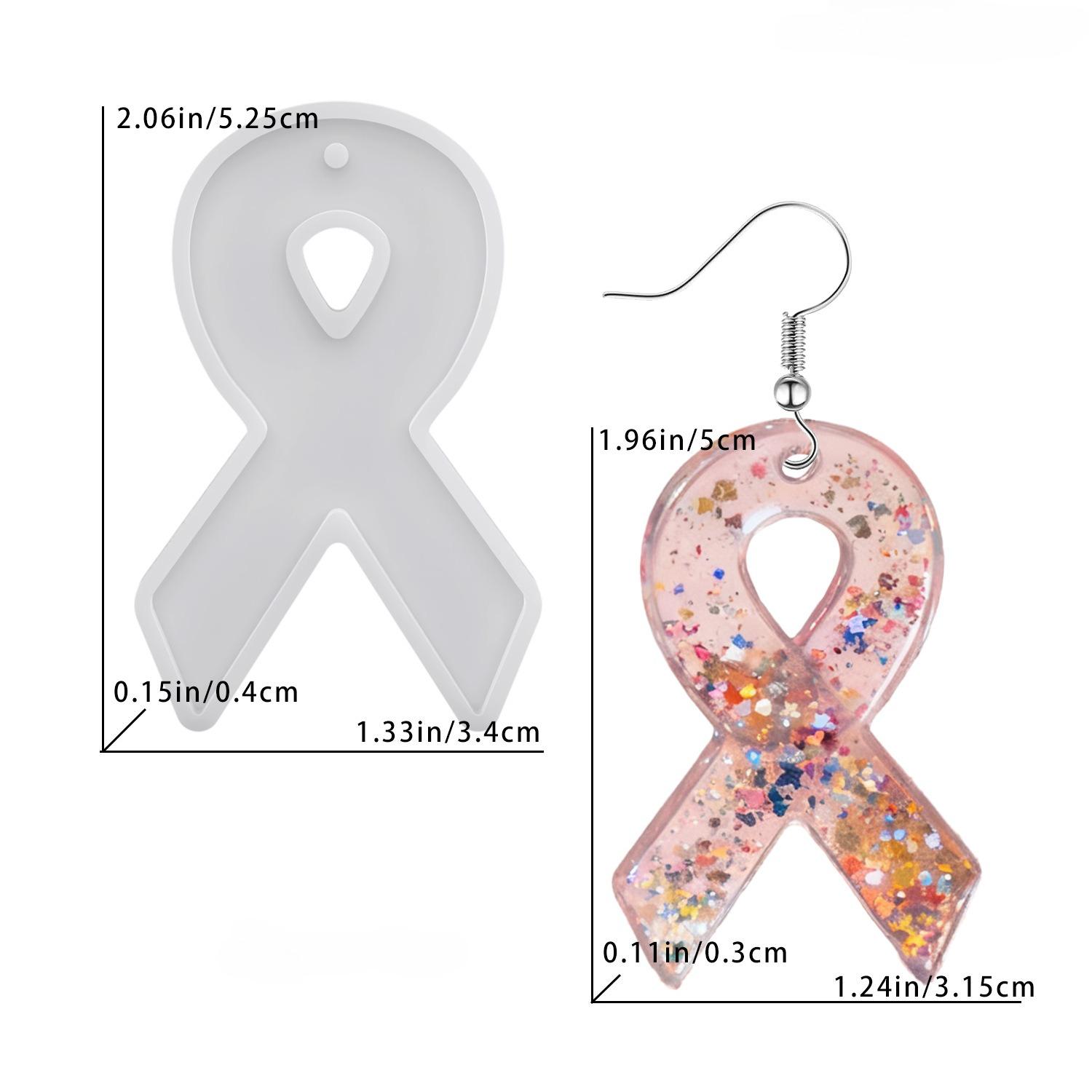 DIY Ribbon Earring Resin Molds, Earring Pendant Molds, Keychain Silicone Molds for Crafting Decorations and Gifts