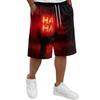 Men Drawstring Waist Casual Shorts Loose Fit Halloween Theme Printed Lightweight Breathable Athletic Shorts for Daily Wear
