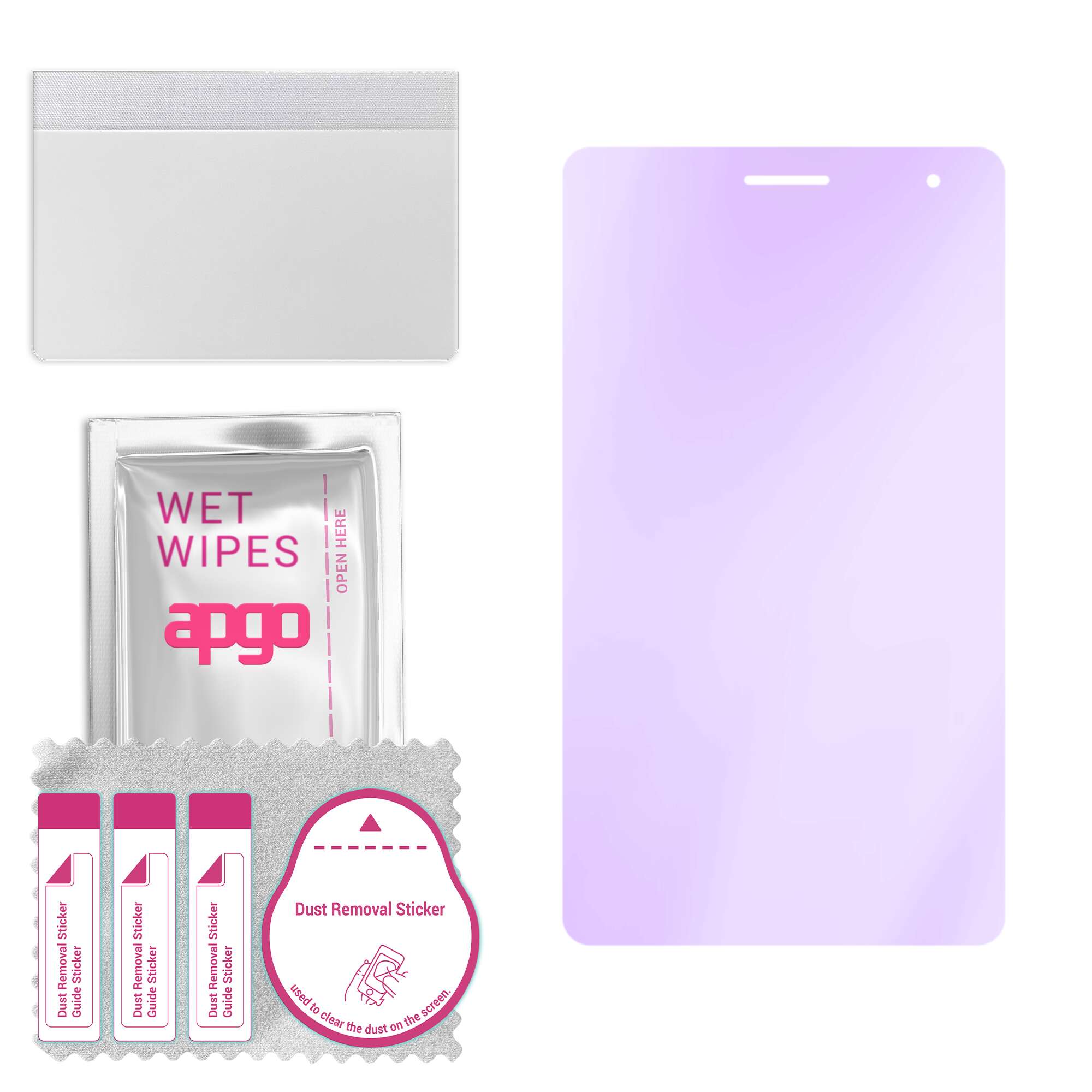 

apgo Anti-Blue 9H Hybrid protective glass compatible with Huawei MediaPad T1 7.0 Plus, flexible nano glass, great replacement for tempered glass, scra