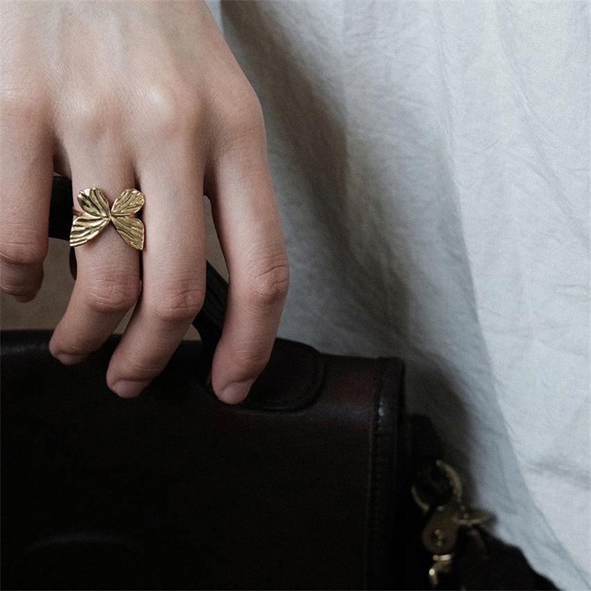 Sterling Silver Niche Design Open Ring: Korean Style, Stackable, Colorfast, Light Luxury