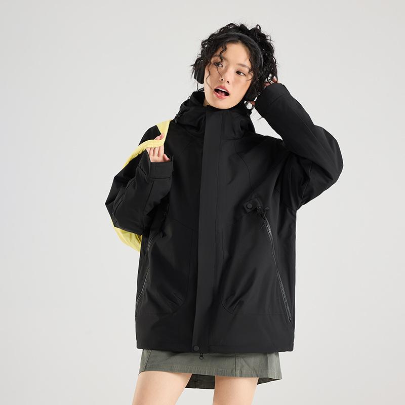 Dragon Fruit Jacket Outdoor Three-in-one Women's Small Windproof Waterproof Travel Jacket Mountaineering Suit