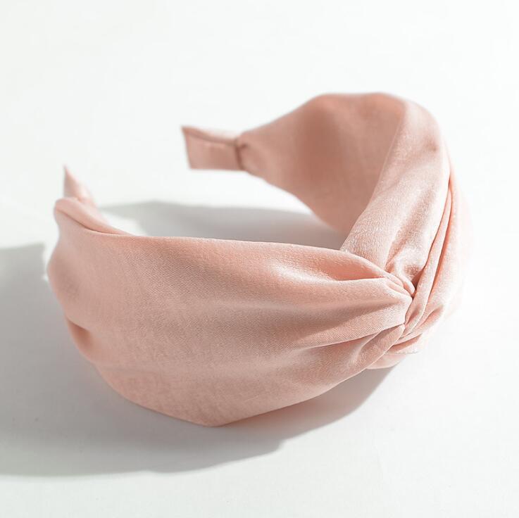 Nieuwe Mode Dames Haarband Brede Kant Effen Hoofdband Casual Tulband Herfst Volwassen Hoofddeksels Haaraccessoires
