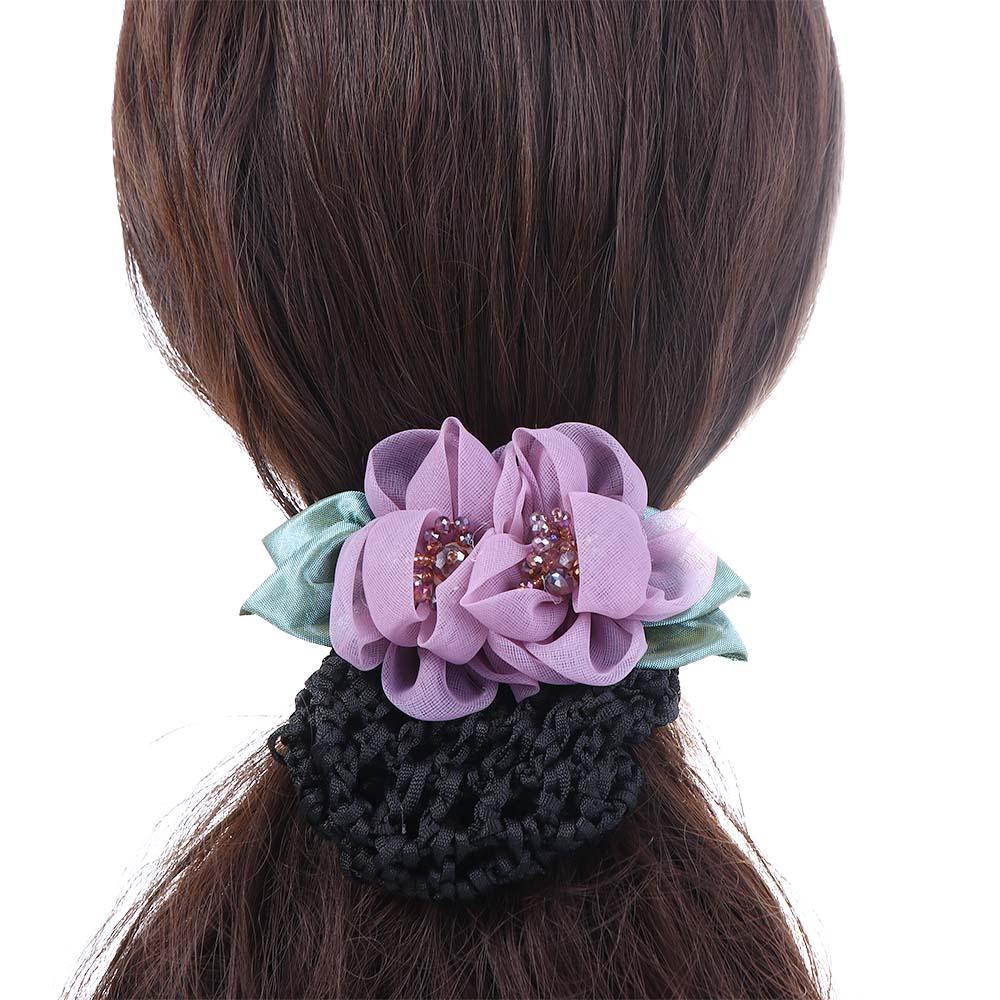 Flight Attendant Nurses Hair Accessories Women Hairpin Korean Style Headdress Flower Bun Net Snood