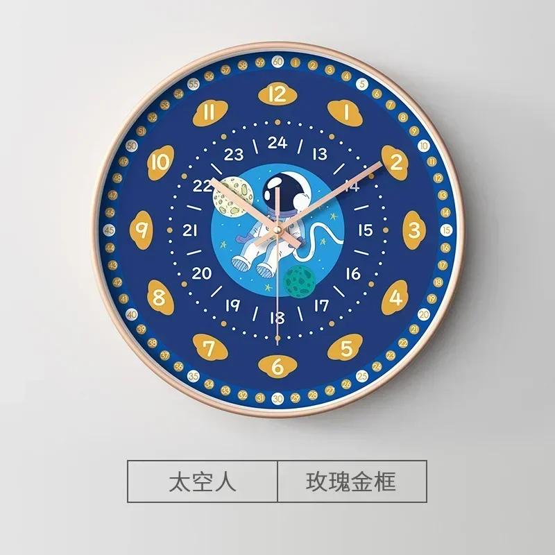Neue 8 Zoll Runde Wanduhr Modernes Design Leise Zeitmesser Für Kinder Wohnzimmer Schlafzimmer Lernuhren Dekorationszubehör