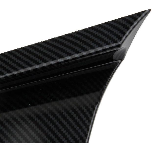 Carbon Fiber Style Front Side Window Triangle Cover Trim Exterior Accessories for Tesla Cybertruck (Bright Surface)