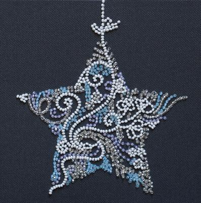 Mini Kit for Embroidery with Beads On Natural Artistic Canvas Abris Art Lace Figures
