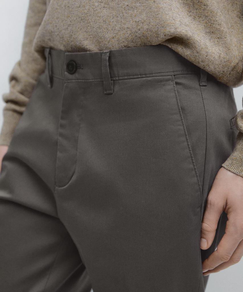 Masimodutti Cotton Blend Slim Fit Pants