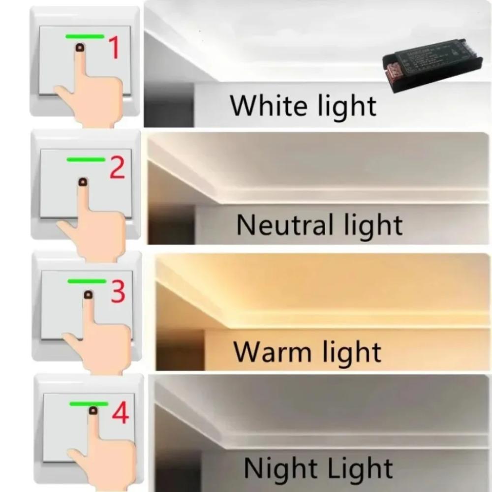 AC180-264V Two-color Segmented Power Supply Ultra Thin Lighting Transformers DC24V Dimmer 100W 200W 300W 400W For CCT Light Strip