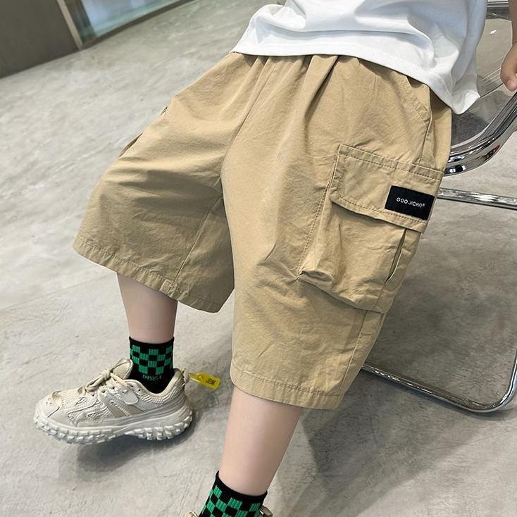 Sommer Kinder dünne abgeschnitten Arbeitshose lose Sporthose Jungen Shorts Trend