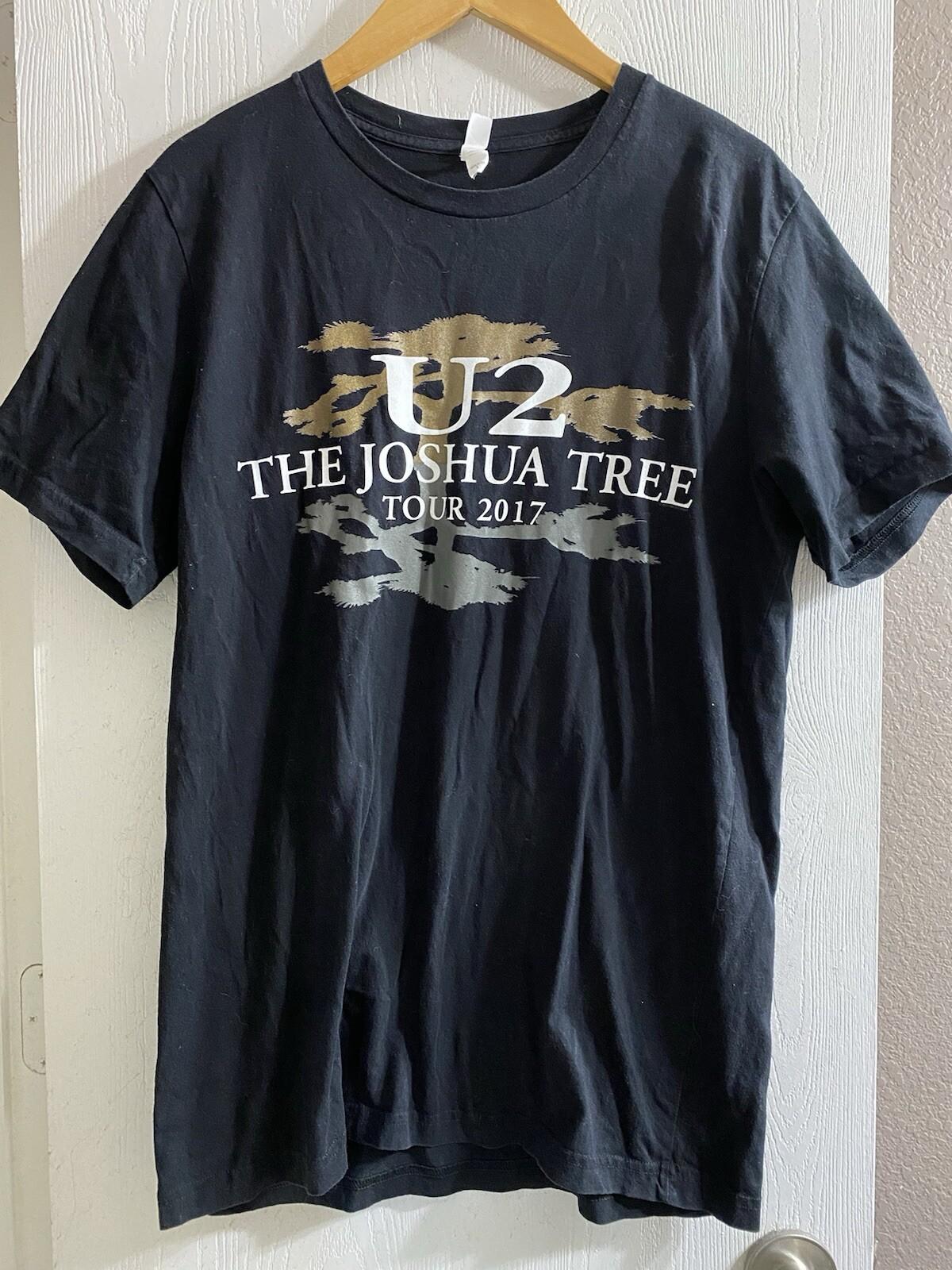 U2 Joshua Tree 2017 Tour Black Short Sleeve T-shirt Men Sz Large L