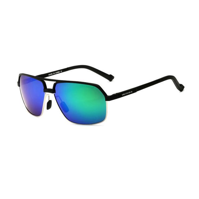 VEITHDIA Aluminum Magnesium Alloy Polarized Sunglasses Men Square Vintage Male Sun Glasses 6521