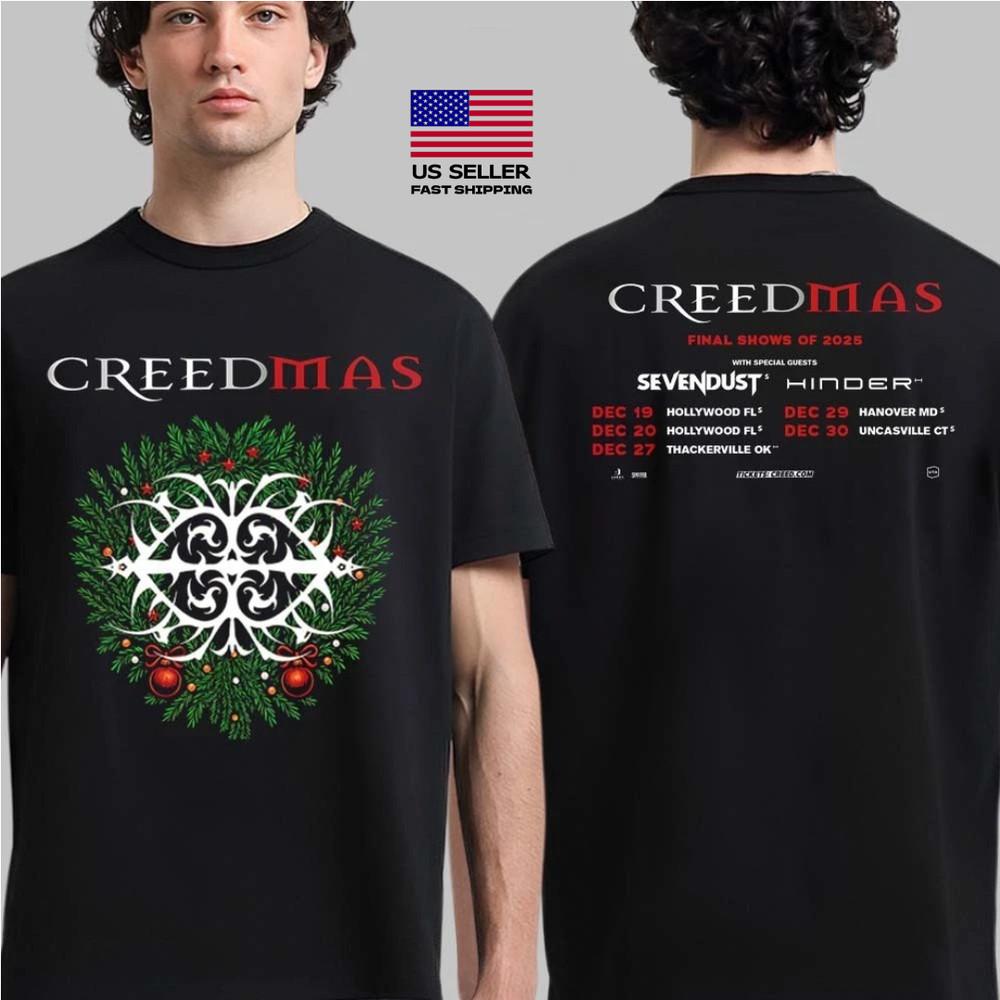 Creed Creedmas 2025 Последние шоу 2025 Рождества в декабрьском расписании Унисекс Футболка M