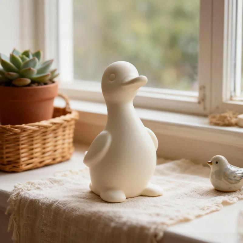 1pcs Cute Duck Silicone Mold Suitable for DIY Resin,Clay,Wax, Soap Making-Irregular Duck for Mini Figurines,Keychains,Bath Bombs