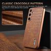 For Samsung Galaxy S24 Case Electroplating Crocodile Texture PU+TPU Anti-Drop Phone Cover