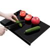 Acrylic Cutting Board with Counter Lip 16x12 Inch Non-Slip Clear Kitchen Chopping Boards for Countertop Protector Apartment Essentials