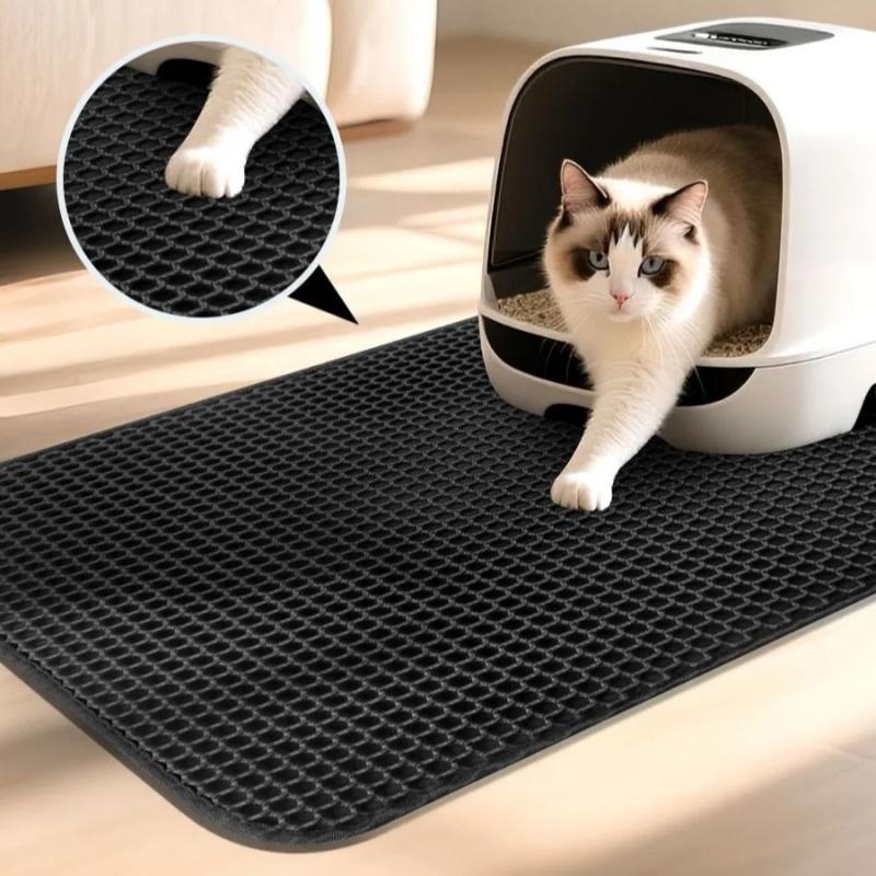 Cat Litter Mat Double Layer Waterproof Urine Proof Trapping Mat Easy To Clean Non-Slip Toilet Pad Cat Scratch Pad Large Foot Pad