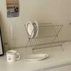 Scolapiatti in Acciaio Inossidabile Pieghevole per Cucina Casa Storage Scolapiatti Asciugatura Piatto Multiuso Accessori Cucina