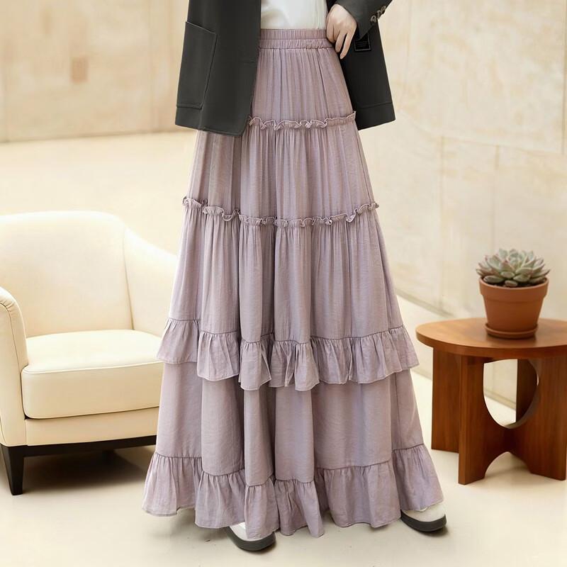 Women's Ruffle A-Line Midi Skirt