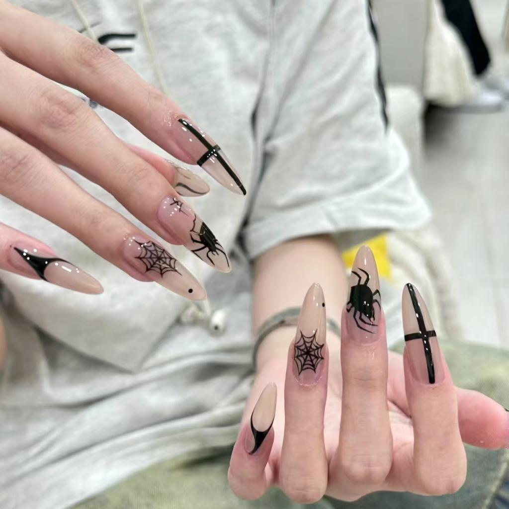 Wear Nail Darkwind Series Spider Nail Art Sticker Halloween Element Fake Nail Patch