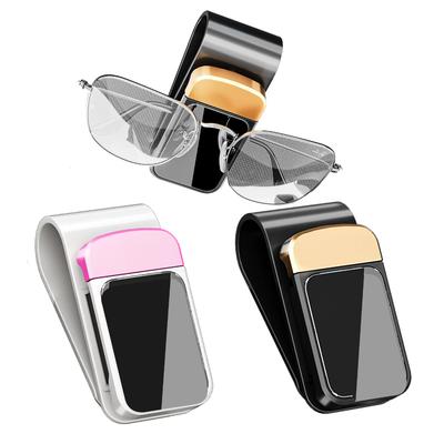 Fashion Car Sunglasses Glasses Clip Holder Organizer Receipt Card Slot Interior Storage Adjustable Clip