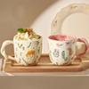 Ceramic Mug Couple Cup Office Cartoon Cute Household Drinking Cup Coffee Cup Souvenir