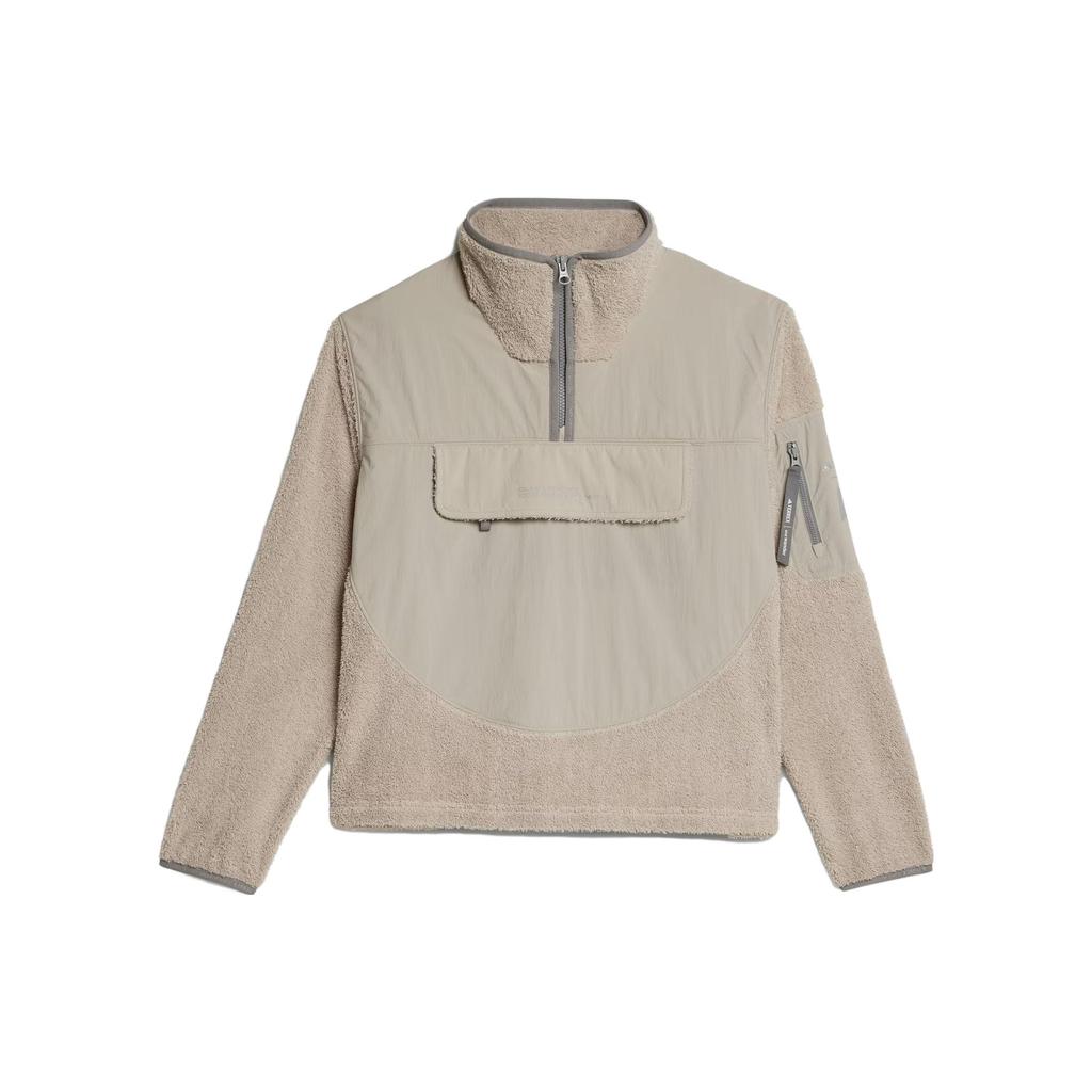 Adidas Terrex X And Wander Collaboration FW23 Outdoor Sport Crew Neck Half-Zip Sweatshirt Women Tops White IB4814