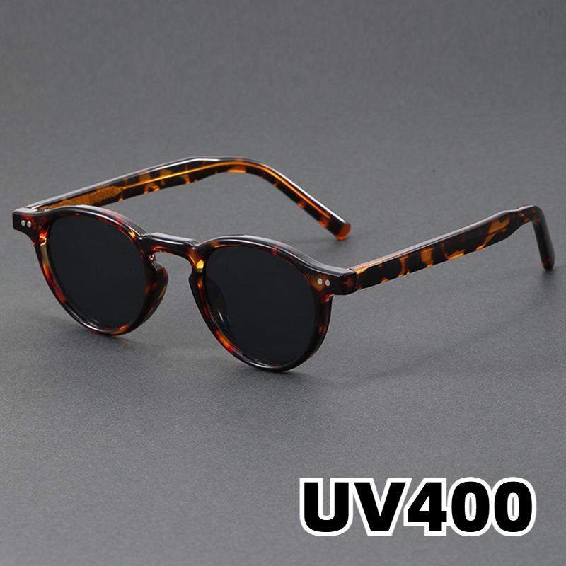 New Retro Round-Frame Sunglasses Fashionable Street Style Shades UV400 Unisex Outdoor Travel Anti-UV Sun Glasses
