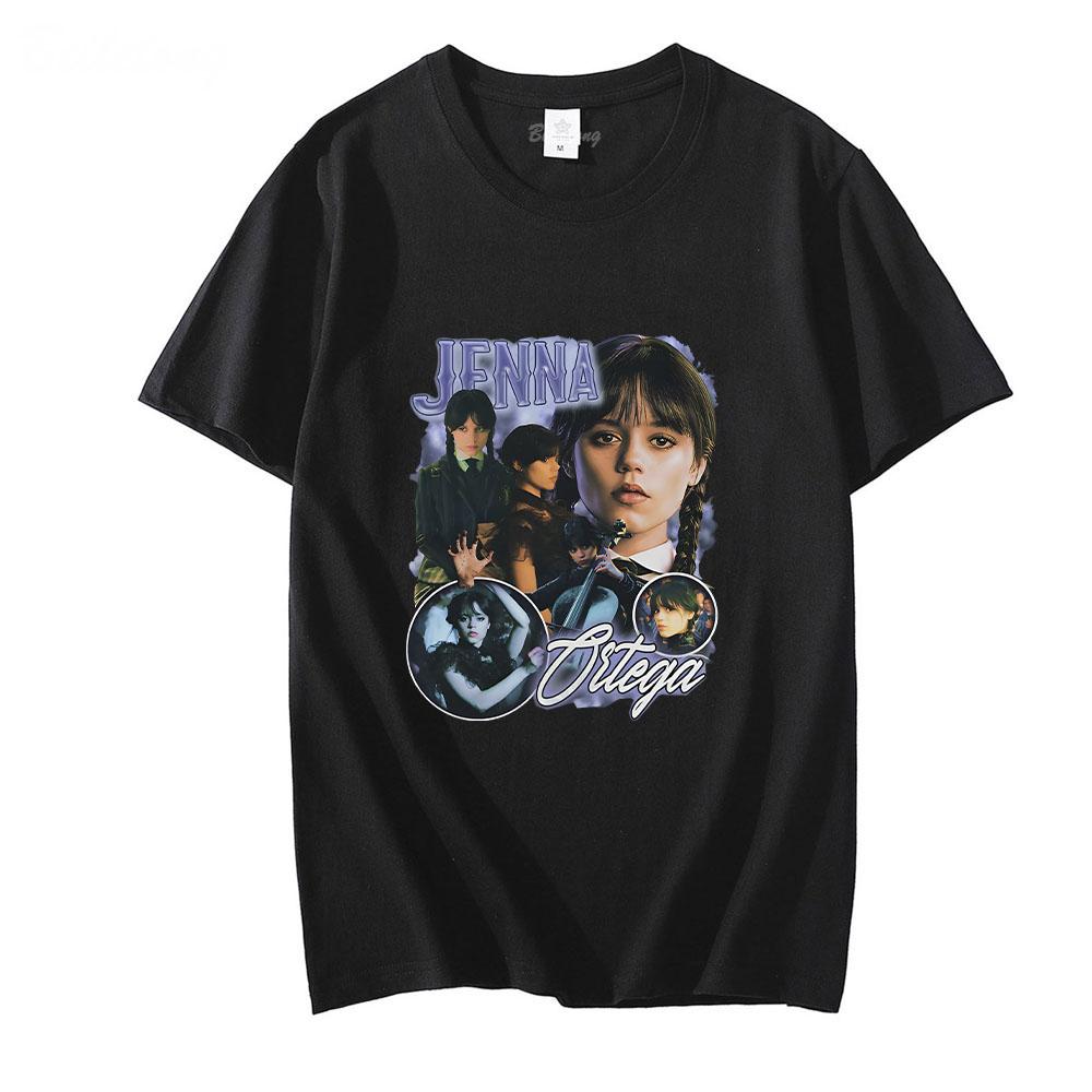 

Jenna Ortega T-shirt Cotton Round Neck Tee-shirt Short Sleeve Unisex Tshirt Tees Tops 5XL різнокольоровий