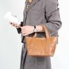 First Layer Of Tree Paste Tanned Cowhide Women's Bag Retro All-matching Portable Tote Cross-border New Leather Cross-shoulder