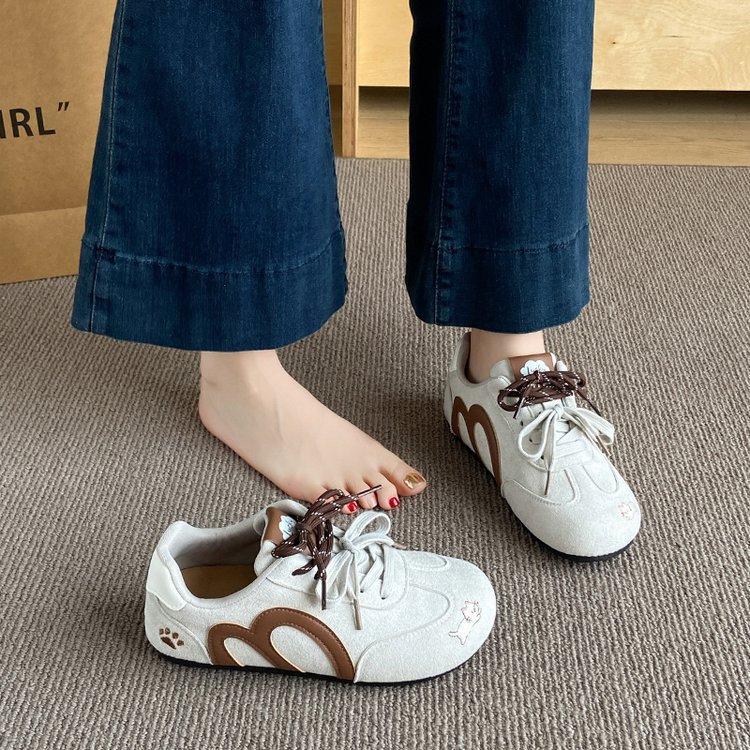 Popular versatile niche thick baseplate shoes women's autumn Dexun Forrest Gump shoes 2025 new lightweight casual sports bread shoes