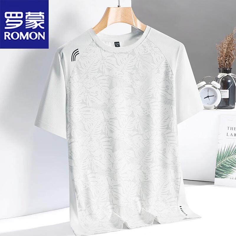 ROMON Men s Ice-Feel Quick-Dry Casual T-Shirt L белый