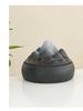 Sandalwood Ceramic Incense Burner with Lid, Fireproof for Household Use - Coarse Pottery Ornament for Indoor Incense Burning.