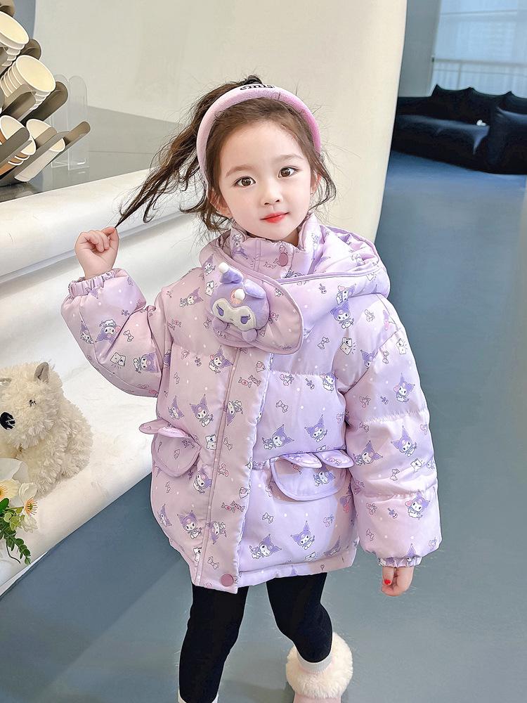 2025 Winter Cartoon Down Jacket for Baby Girls - Stylish, Warm, and Cotton-Padded