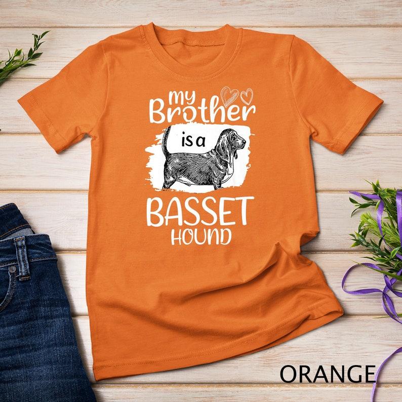 Dog Lover Gifts For Kids My Brother Is A Basset Hound T-shirt 130