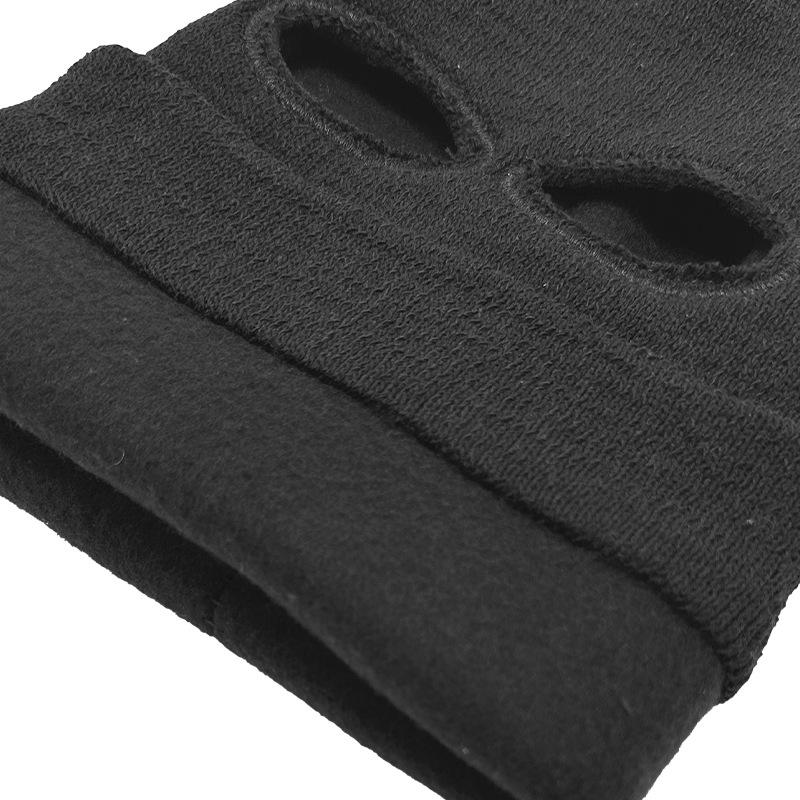 Dreilochmütze personalisiert Hip-Hop Winter warm Gesichtsschutz Outdoor Reiten kalter Wind gestrickte Maske offener Mund freiliegende Mütze