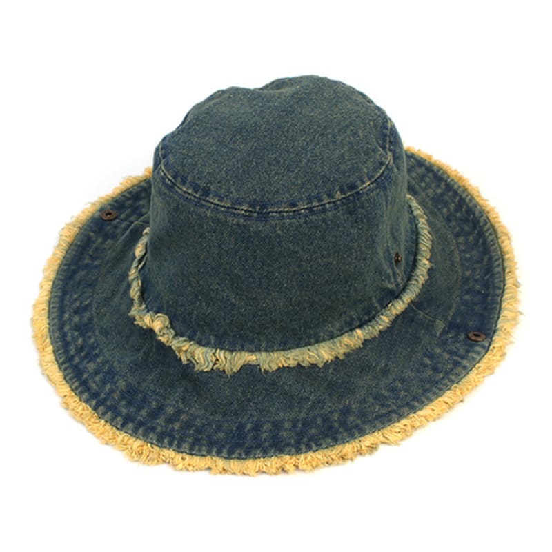 

Универсальная химия Винтажная джинсовая шляпа-ведро на шнурке FREE