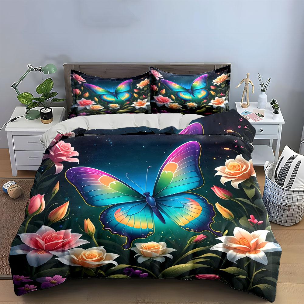"Radiant butterfly garden dreams" Bedding sets Duvet covers Pillowcases(1* Duvet Cover 2* Pillowcases without duvet insert)