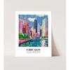 Eleville 8X10 Unframed Chicago Skyline Illinois United States World Tour Travel Family Vacation Art Print Poster Wall Office Home Decor mgn017