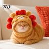 Small Pet Daily Wear Cute Hedgehog Cat Hat, Plush Cozy Adjustable Fit, Fashion Accessories Funny Hat for Cats, Puppies, Dogs Dog Winter Warm