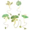 5 Pcs/Set Creative Book Markers Metal Reading Bookmarks Leaf Shape Page Markers Chinese Style Bookmarks for Book Lovers
